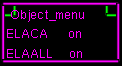 Object menu