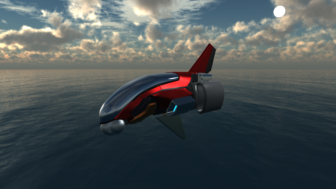 Ship with full illumination