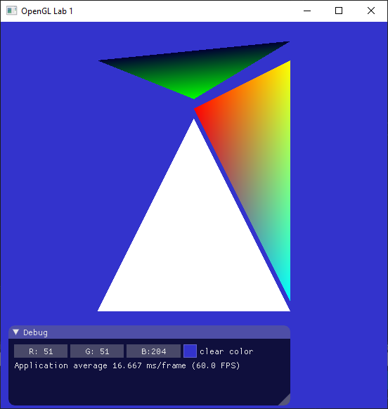 Three triangles