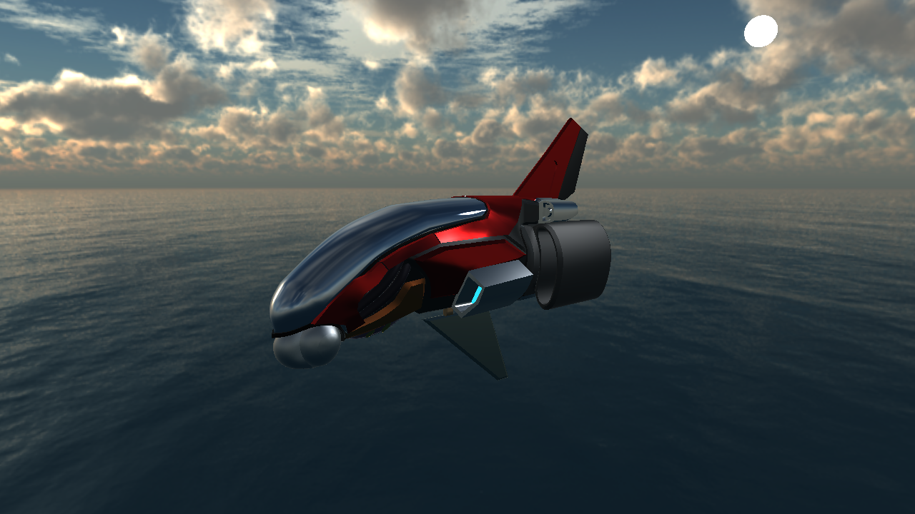 Ship with full illumination
