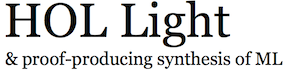 HOL light and proof-producing synthesis of ML